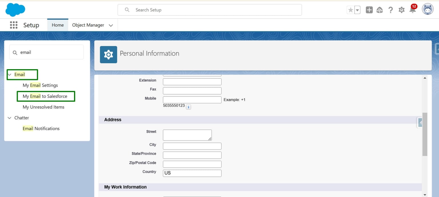向 Salesforce 发送电子邮件。1