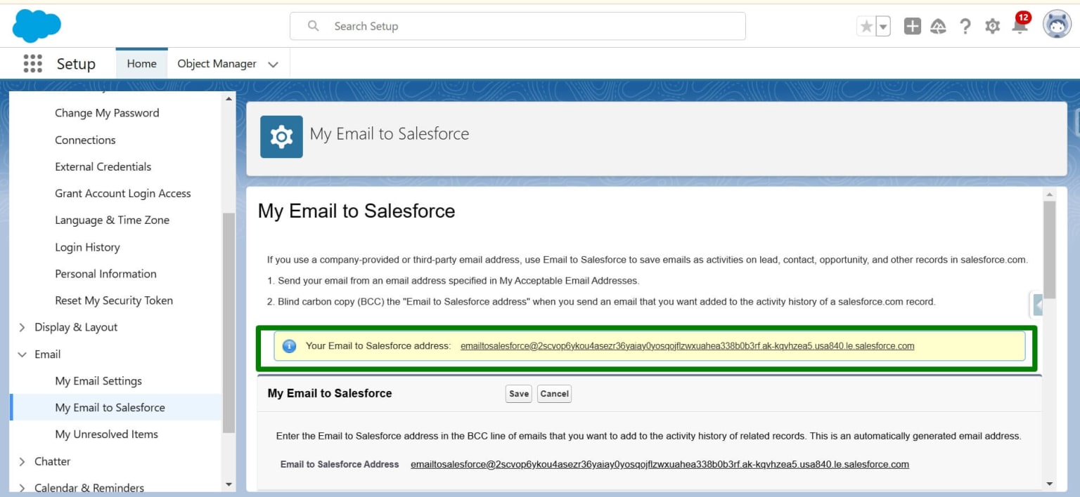 配置向 Salesforce 发送电子邮件 5 的关键步骤